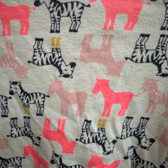 Simple Joys by Carter’s 24M Multicolor Zebra Long Sleeve Girls Pajamas Top - Picture 2 of 4